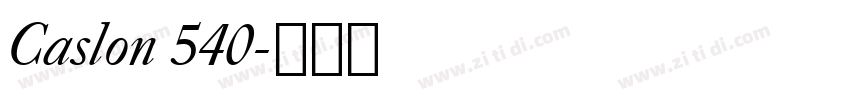 Caslon 540字体转换